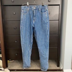 American eagle striped mom jeans